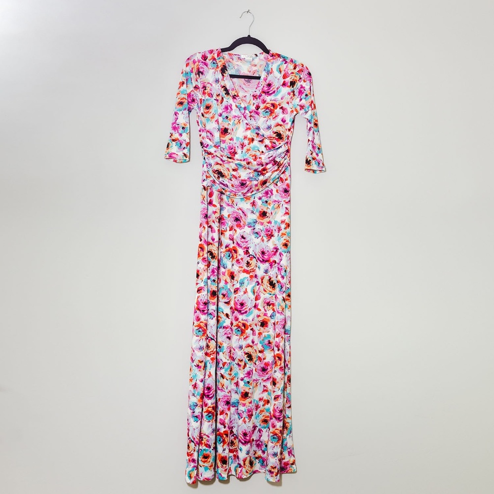 Faux Wrap Maxi Dress